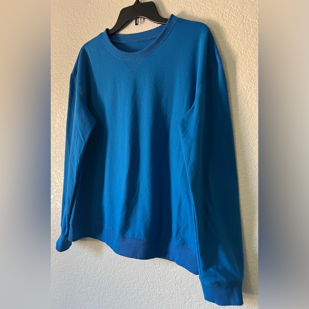 Womens Blue Crewneck Sweater.